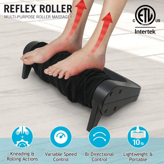 U.S. Jaclean Electric Foot Massager Calf Roller Reflexology Shiatsu Acupressure Massage Reflex Roller - Kiki of DC Styles Store