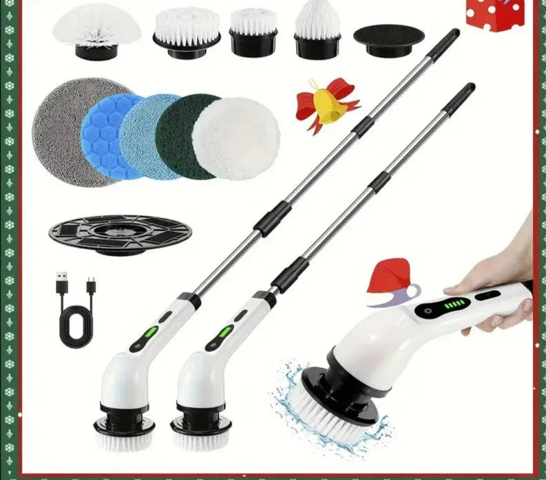 Electric Rotary Floor Scrubber with Replaceable Brush Heads - Kiki of DC Styles Store