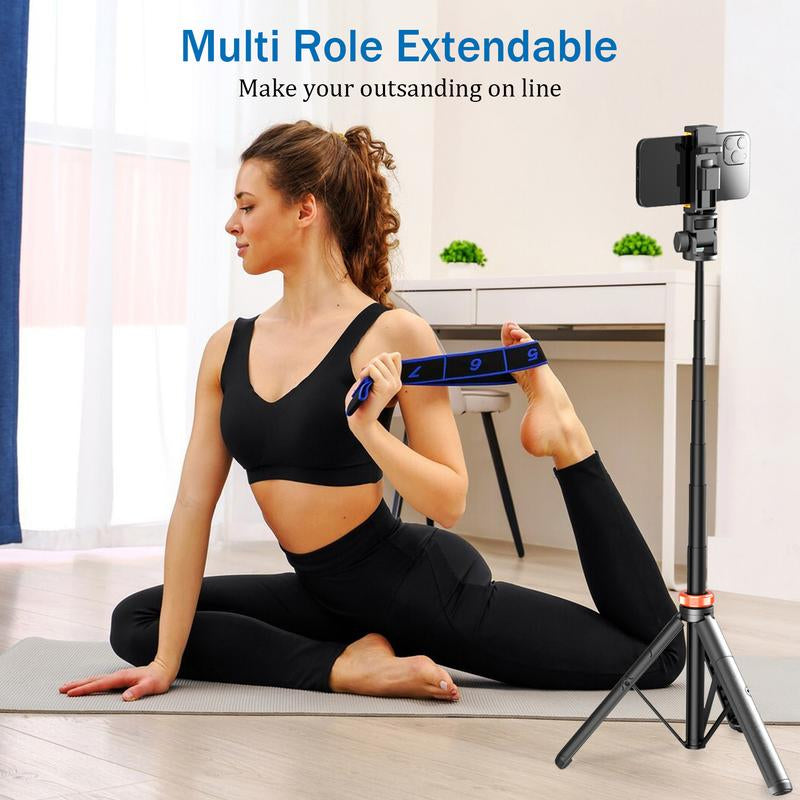 Iphone 16/15/14/13 Compatible Tripod, 62 Inches, Upgraded Version with Remote Control, Easy to Travel & Stable Camera Accessories Selfie Cellphone Smartphone - Kiki of DC Styles Store