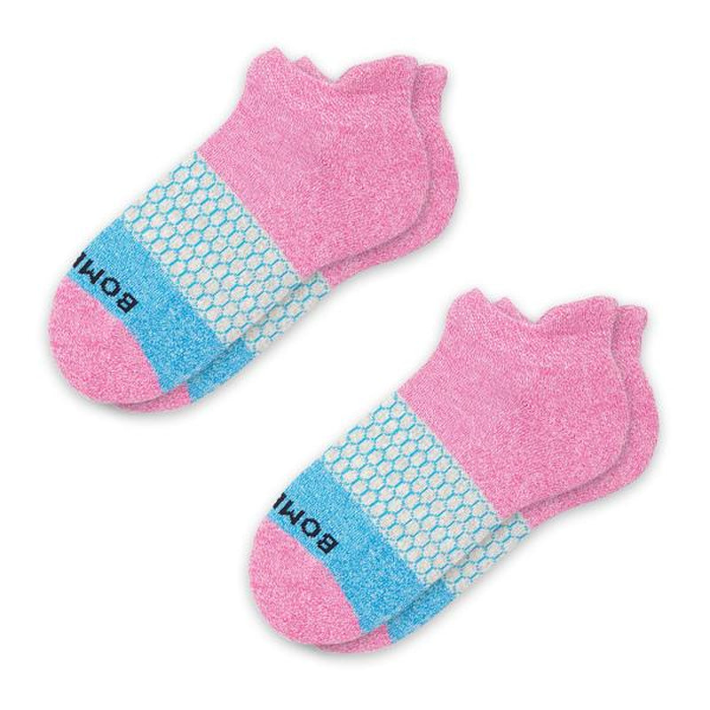 3-5 Pack Bombas Tri-Block Honeycomb Ankle Support Solid Socks for Women, Men / Multi Colors Unisex Running Socks, Seamless Toe, Compression Socks