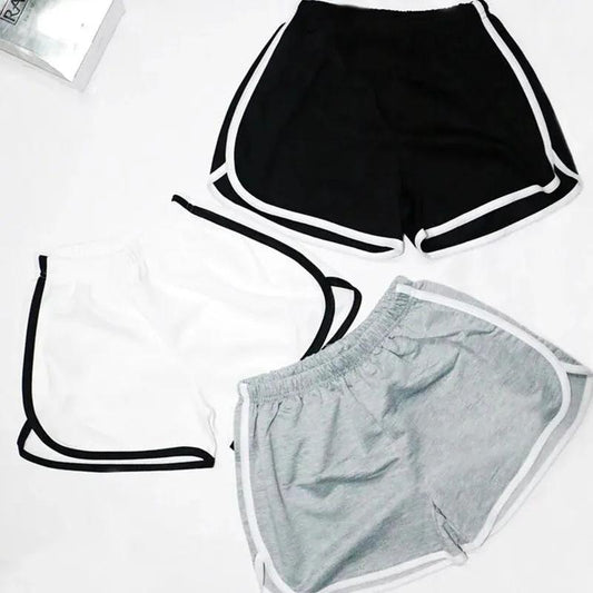 Stylish High-Waisted Elastic Shorts for Women - Quick Dry, Comfortable Fit for Summer Leisure and Fitness