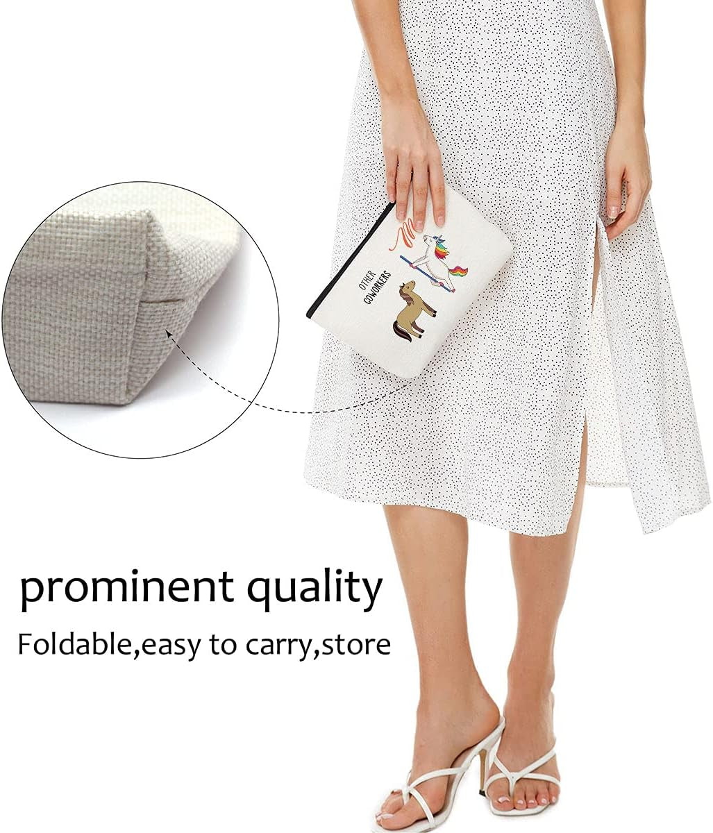 Coworker Gifts for Women - Funny Birthday, Going Away, Coworker Leaving Gifts,Retirement Gifts,Colleagues, Friends, Work Bestie, BFF - Makeup Bag - Kiki of DC Styles Store