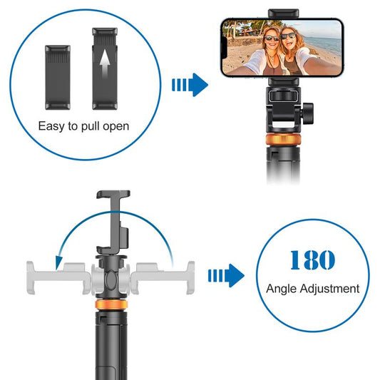 Iphone 16/15/14/13 Compatible Tripod, 62 Inches, Upgraded Version with Remote Control, Easy to Travel & Stable Camera Accessories Selfie Cellphone Smartphone - Kiki of DC Styles Store