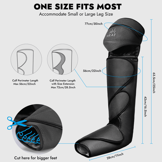 Leg and Foot Massager for Circulation with Knee Heat, Handheld Controller with Multiple Massage, for Relaxation Muscles FSA/HSA Eligible - Kiki of DC Styles Store