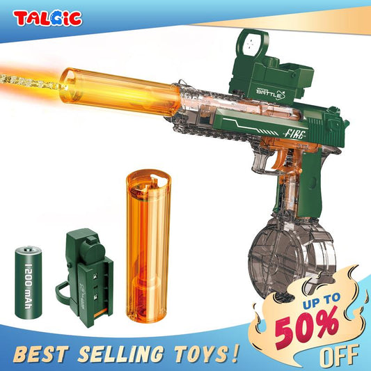 Talgic Multiplayer Team Game Toys Electric Automatic Water Machine Powerful, 32 Feet Shooting, Colored Lights, Summer Outdoor Swimming Pool Water Toy for Adult / Kids Aged 4 5 6 7 8+ - Kiki of DC Styles Store