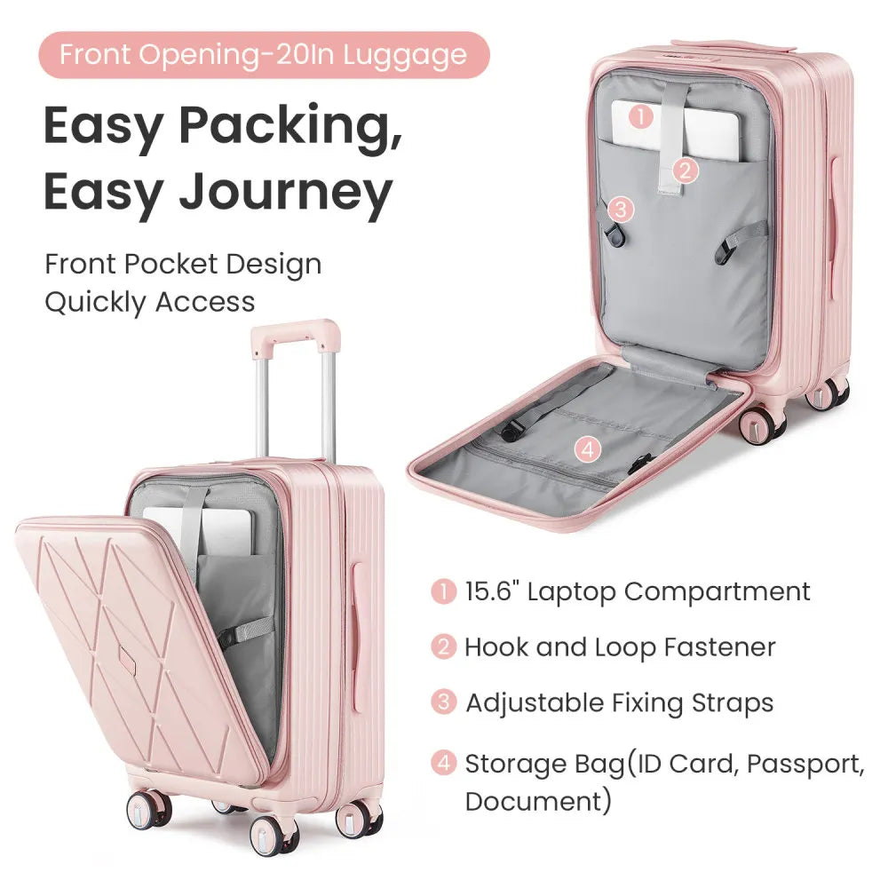 Luggage Sets 3 Piece Expandable Carry on Luggage with TSA Lock Airline Approved 100% PC Hard Shell and Lightweight Suitcase