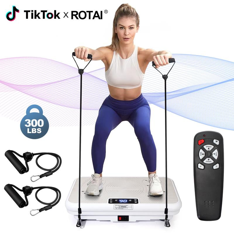 【Tiktokshopbacktoschool】Rotai Vibration Plate Exercise Machine Shake Plate Exercise Machine Full Body Workout Vibration Plate Lymphatic Drainage 1-99 Adjustable Speeds Power for Shaping Wellness Recovery Home Gym Core Strength Relaxation - Kiki of DC Styles Store