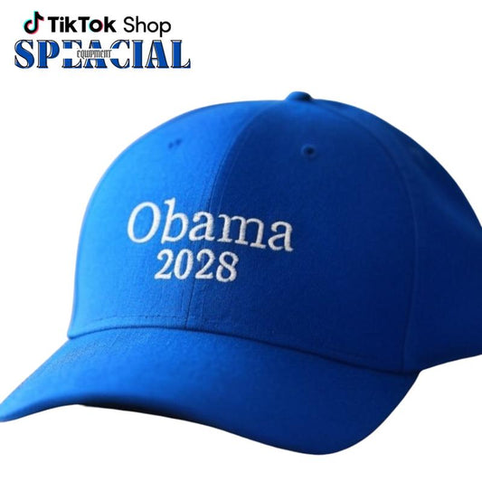 Embroidered Obama 2028 Hat - A Statement of Progressive Values and Resistance Against Fascism - Kiki of DC Styles Store