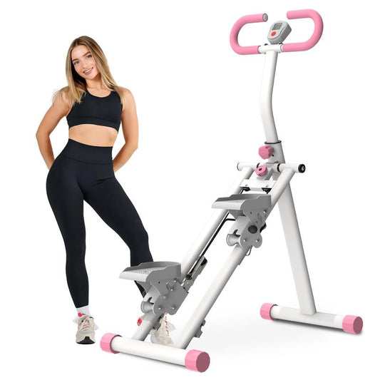 Vertical Climber Stair Stepper for Full-Body Workout with LCD Display Adjustable Handlebars and Pedals 300LBS Loading Capacity Compact Folding Cardio Exercise Climber with Adjustable Step Range - Kiki of DC Styles Store