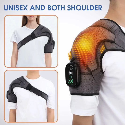 Revolutionary Electric Heating Shoulder Massage Belt - Adjustable Hot Compress for Ultimate Relaxation and Support