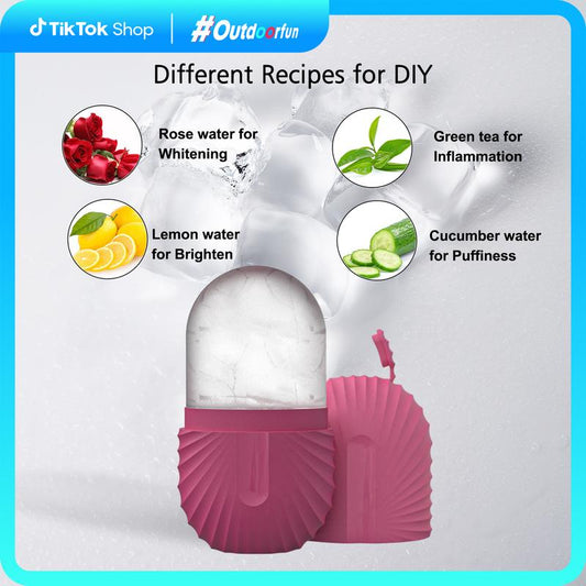 Ice Roller,Used for Facial and Eye Ice Rolling, Facial Massager, Ice Roller Mold Block,Outdoorfun Skincare Cleansing Derma Roller Men Mint - Kiki of DC Styles Store