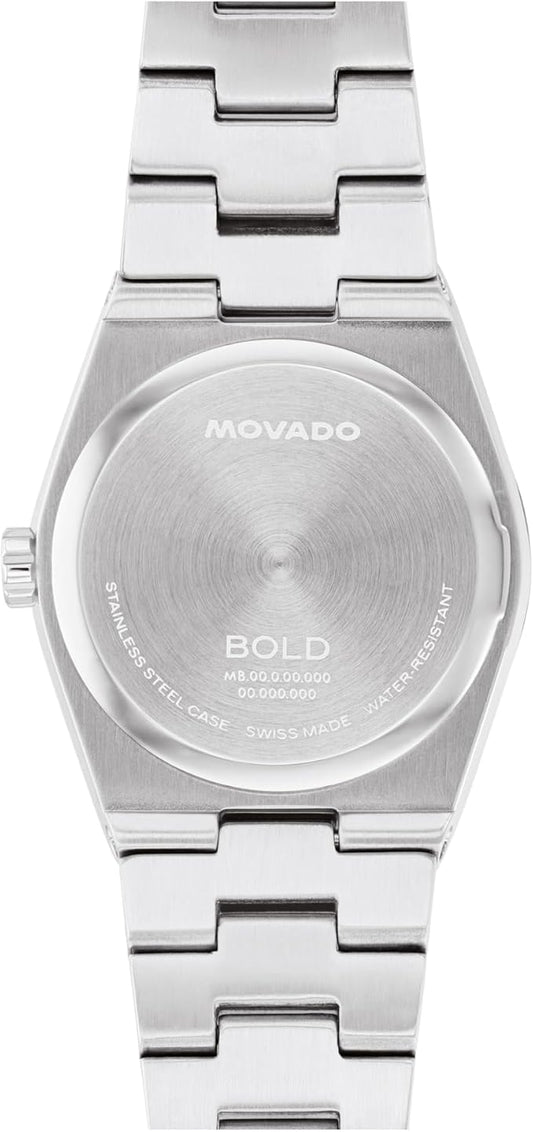 Movado Women's Bold Quest Mini Swiss Quartz Stainless Steel Watch (28mm Mid-Grey Dial) Movado