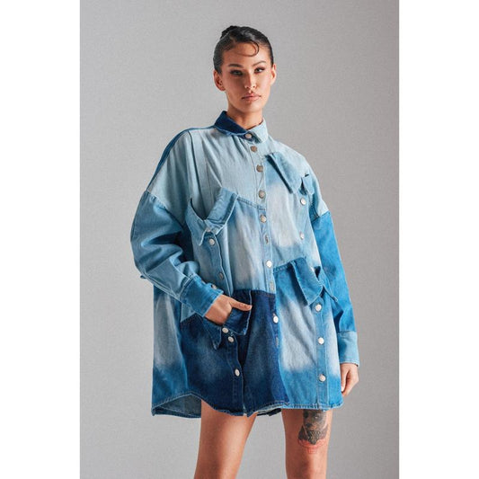 MONDAY BLUES DENIM MINI DRESS