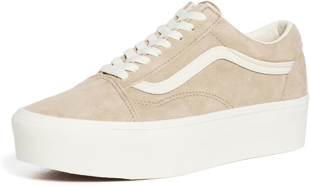 Vans Unisex Old Skool Stackform Pig Suede Platform Sneakers - Incense Neutral Kiki of DC Styles Store