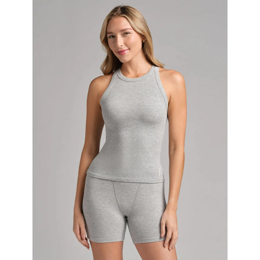 Stretch into Comfort with the Rib Contour High Neck Tank - Perfect for Any Occasion Auto DS