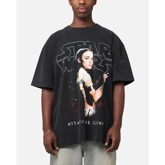Star Wars Episode II Vintage Black Acid Wash T-Shirt - Kiki of DC Styles Store