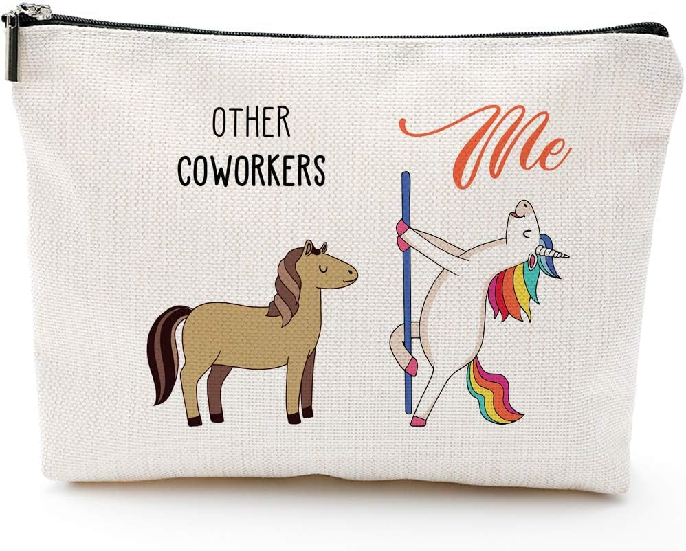 Coworker Gifts for Women - Funny Birthday, Going Away, Coworker Leaving Gifts,Retirement Gifts,Colleagues, Friends, Work Bestie, BFF - Makeup Bag - Kiki of DC Styles Store