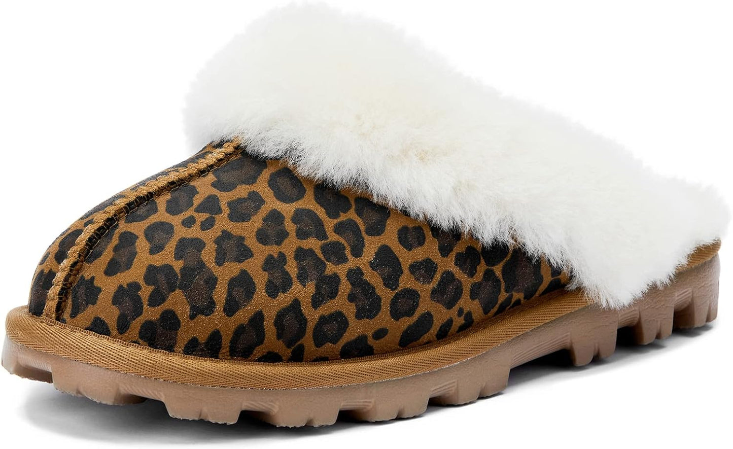 Women'S Genuine Australian Sheepskin Slippers, 100% Shearling, 8Mm Memory-Foam, Hard Bottom Slipper