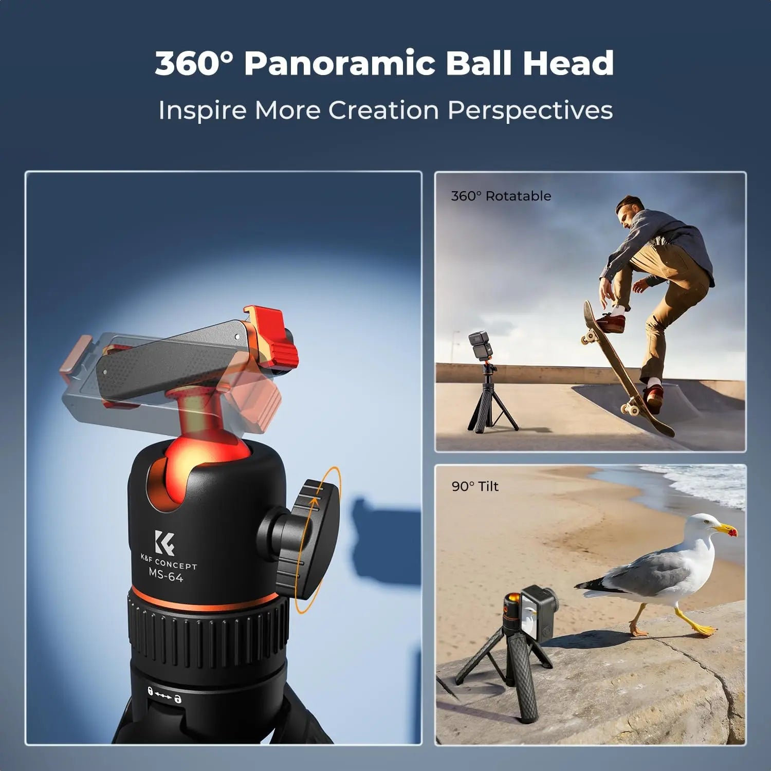 Capture stunning moments with the K&F CONCEPT 25.6" Magnetic Quick Release Tripod! Perfect for your DJI Osmo Nano/Action 6, this 2-in-1 extendable handle and 360° ball head selfie stick is a must-have for vloggers and content creators! 📸✨ #Vlogging #Photography #Tripod