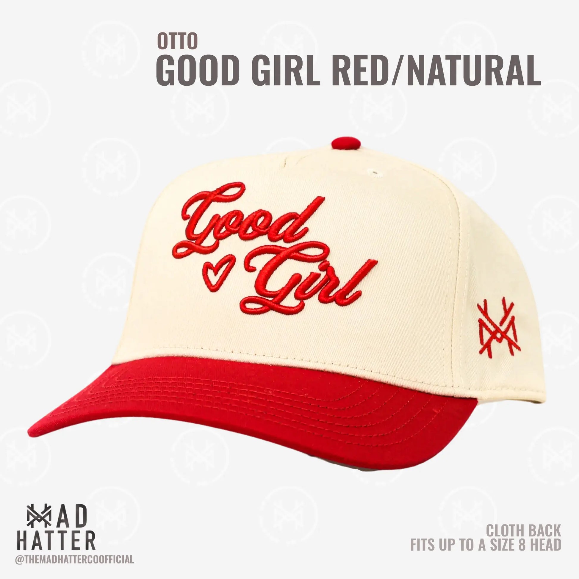 Elevate Your Style with the Good Girl 3D Puff Embroidered Trucker Hat - Adjustable Snapback for Women, Fits Up to Size 8!