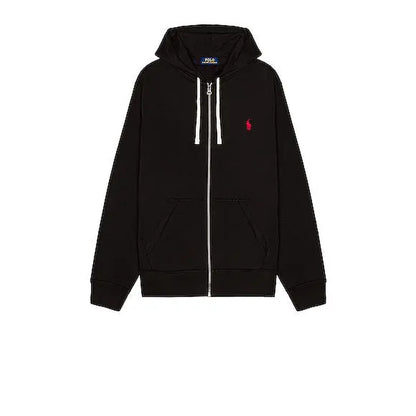 Elevate Your Comfort with the Polo Ralph Lauren Unisex Black Fleece Full-Zip Hoodie - The Perfect Blend of Style and Functionality