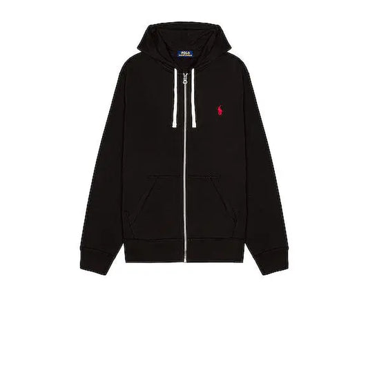 Elevate Your Comfort with the Polo Ralph Lauren Unisex Black Fleece Full-Zip Hoodie - The Perfect Blend of Style and Functionality