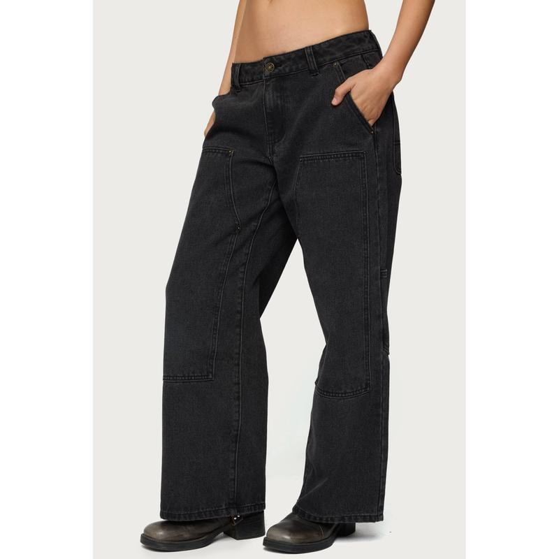 Petite Ayla Low Rise Carpenter Jeans - Kiki of DC Styles Store