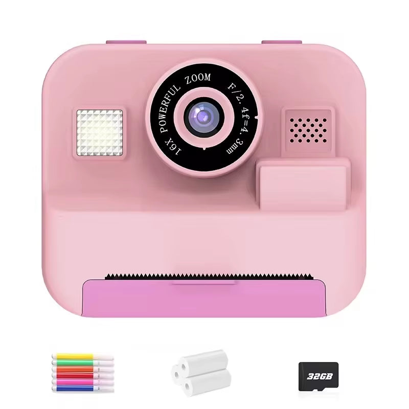 Children'S Mini Digital Video Camera with Thermal Printing & Multiple Image Stabilization, 32GB Card Included - Kiki of DC Styles Store
