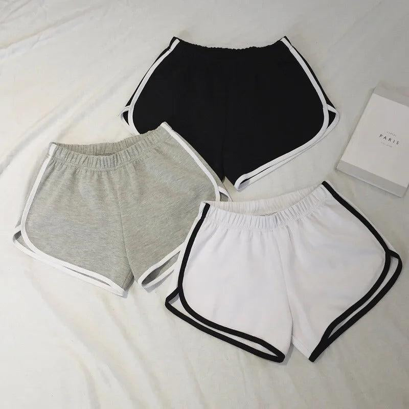 Stylish High-Waisted Elastic Shorts for Women - Quick Dry, Comfortable Fit for Summer Leisure and Fitness