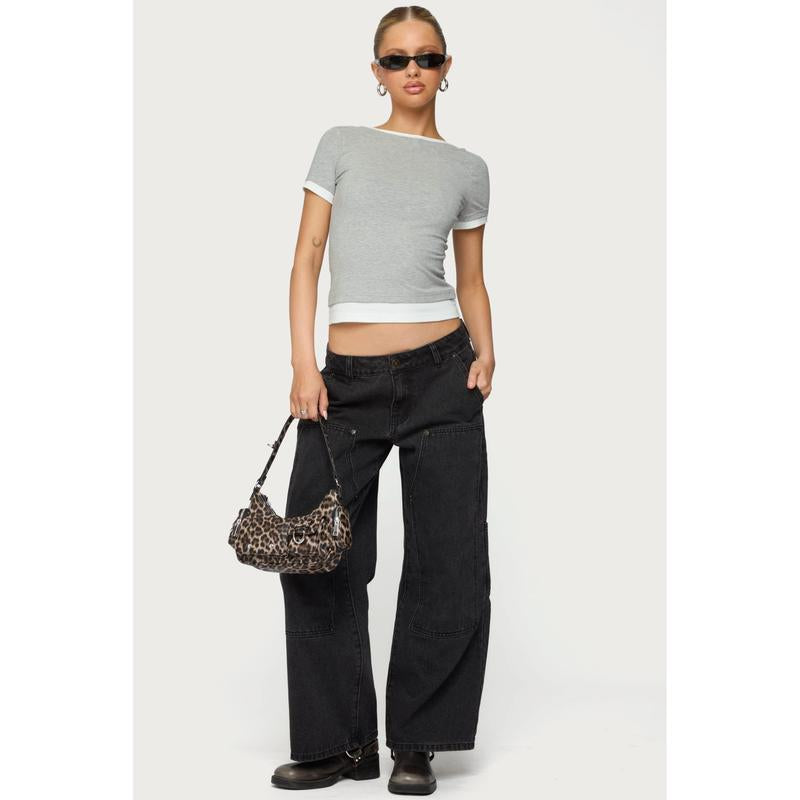 Petite Ayla Low Rise Carpenter Jeans - Kiki of DC Styles Store