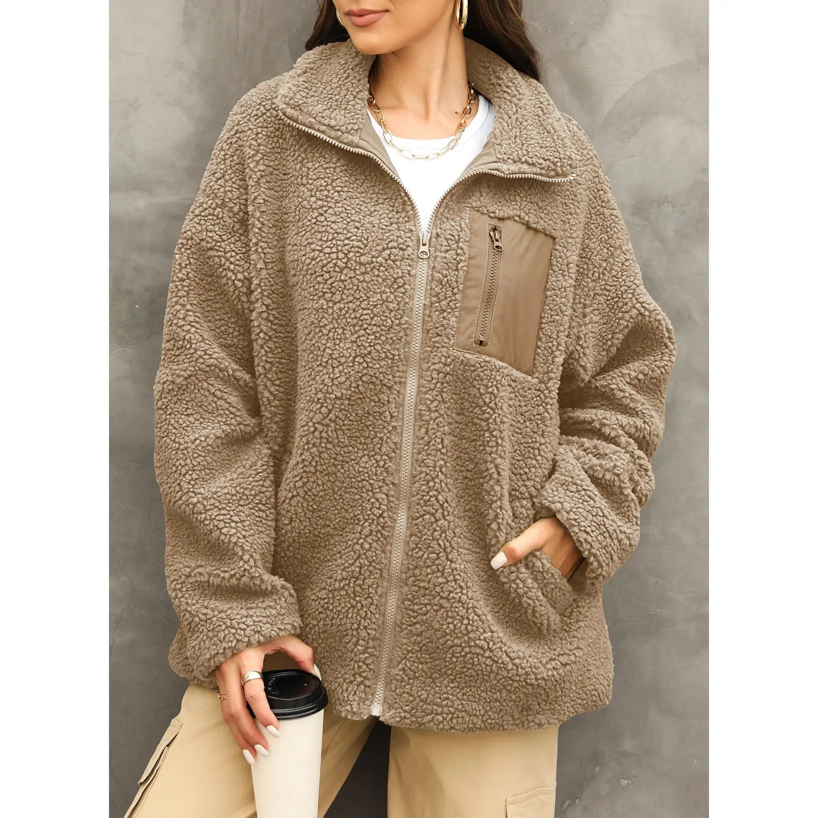 Dokotoo Baggy Teddy Fleece Coat - The Must-Have Casual Winter Jacket
