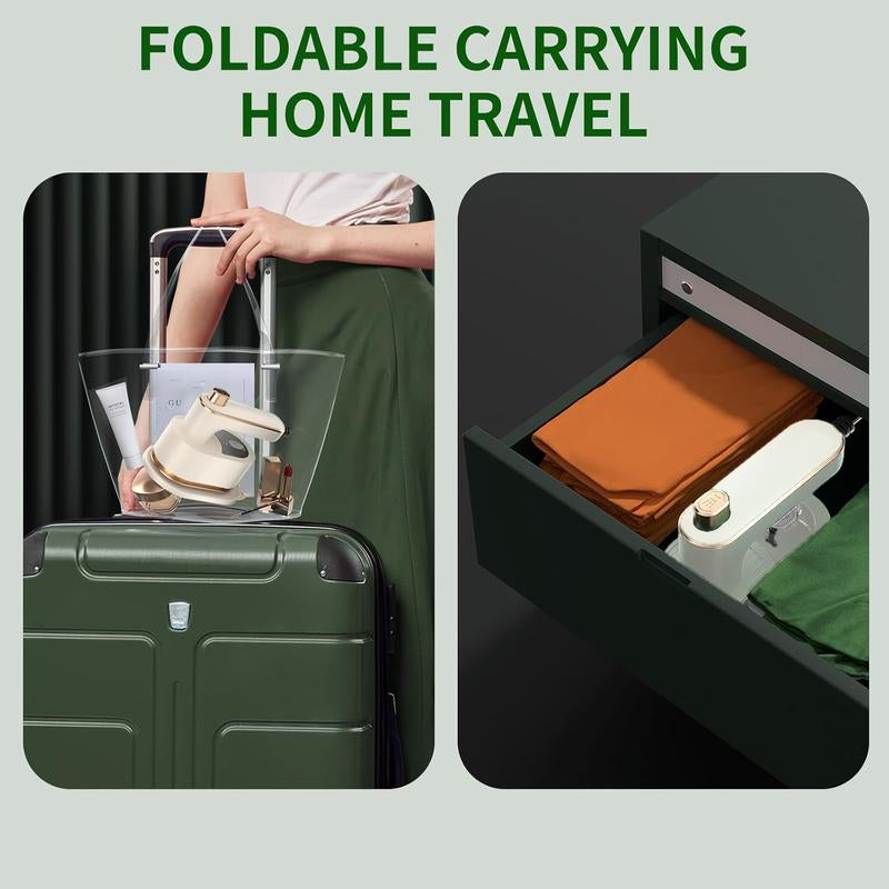 Upgrade Your Travel with the 2025 Mini Handheld Steamer Iron - Perfect for Home, Business, and On-the-Go (Beige/Green) - Kiki of DC Styles Store