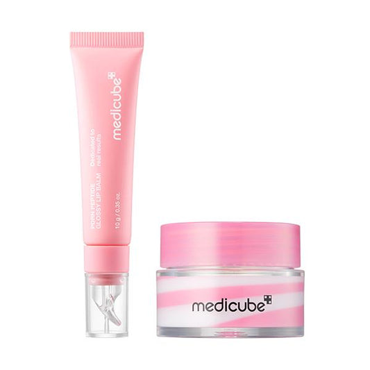 [Medicube] PDRN Lip Care Duo for Day & Night | PDRN Peptide Jelly Gloss Lip Balm & PDRN Lip Sleeping Mask Glow Balm | Salmon PDRN, Collagen, 24-Hour Plump, Glossy Lips, Korean Skincare, K-Beauty - Kiki of DC Styles Store