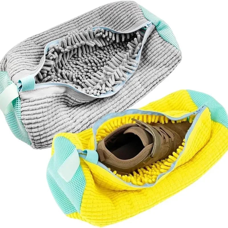 Laundry Bags Shoe Washing Machine Bag-with Zipper Non-Abrasive Washing Machine Shoe Protector Bags for Sneakers Travel Storage