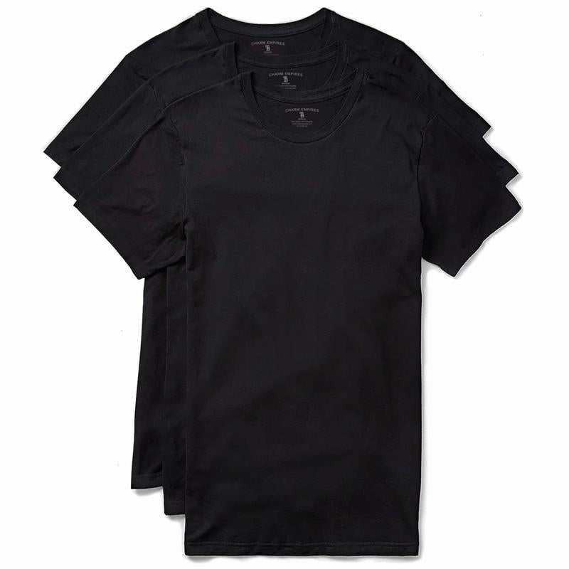 Elevate Your Everyday Style with the TRAILBLAZER Slim Fit Crewneck T-Shirts - Classic White and Black (3-Pack)