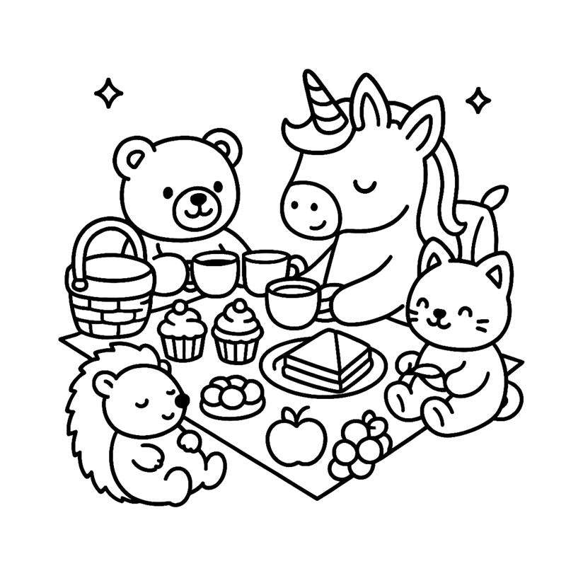 Cuddle Buddies Cute & Comfy Coloring Book for Adults Teens with Bold Easy Simple and Big Designs Artistic Guide 80 Illustrations - Kiki of DC Styles Store