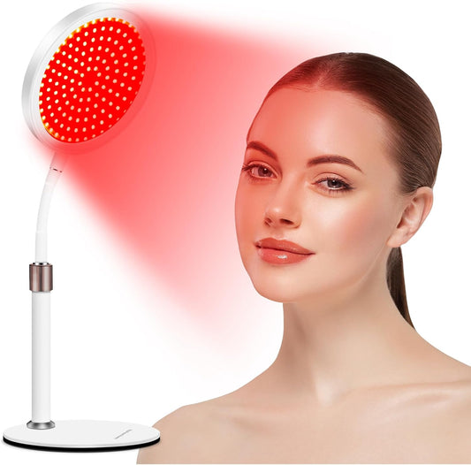 Red Light Therapy with Base for Face and Neck, 140Leds Therapy Red Light for Body, 660Nm Red Light Therapy Lamp with Adjustable Height - Kiki of DC Styles Store