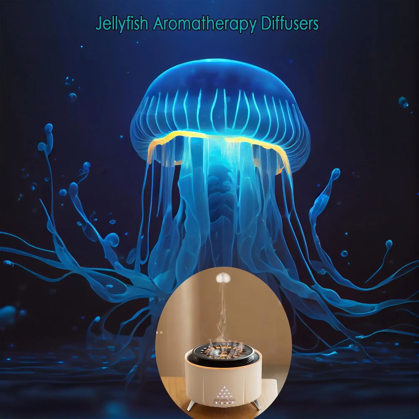 Diffusers for Essential Oils Large Room Cool-Looking Jellyfish Mist 350Ml Aromatherapy Diffuser for Home Bedroom Dropshipping - Kiki of DC Styles Store