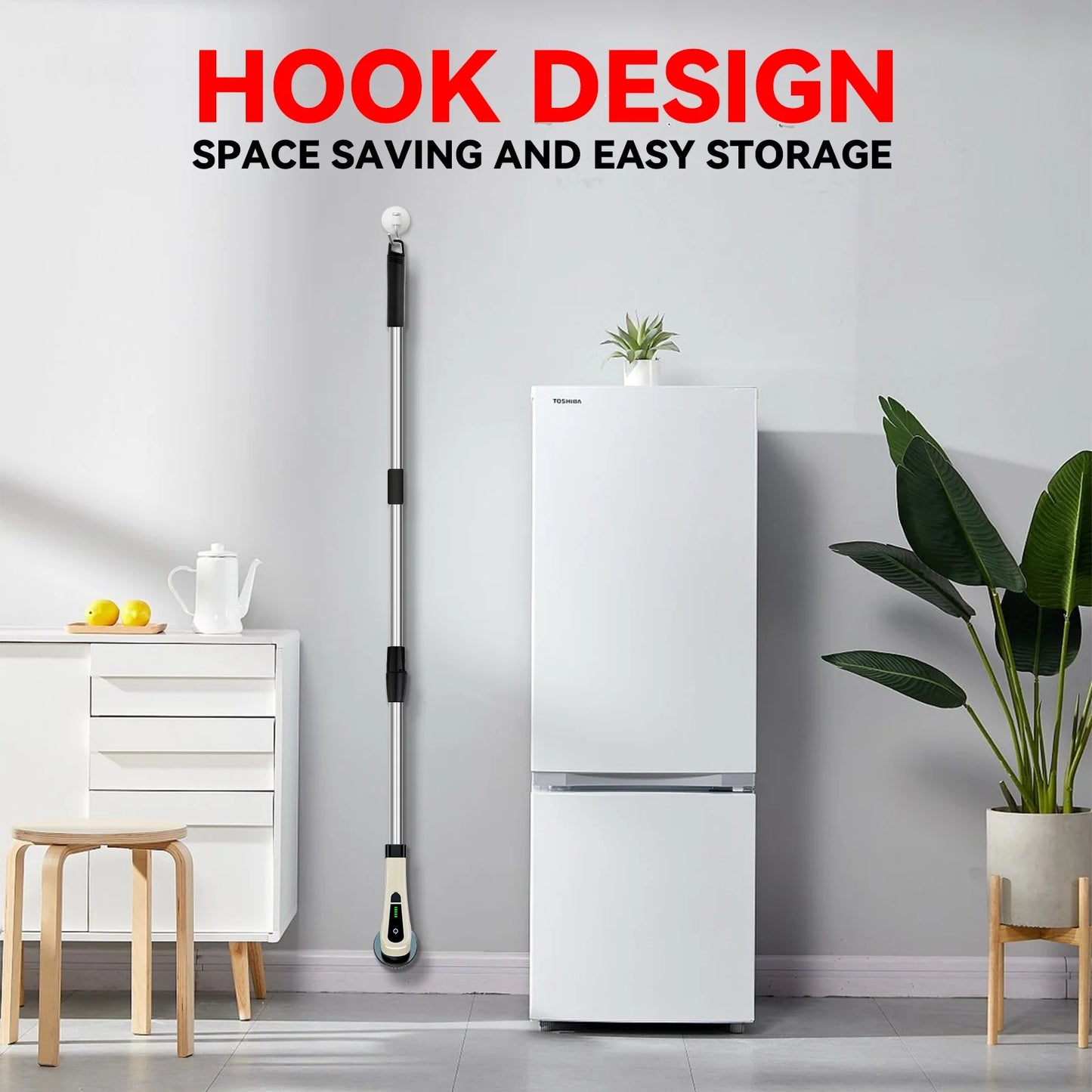 Electric Spin Scrubber, Cordless Bath Tub Power Scrubber with Long Handle & 7 Replaceable Heads, Shower Cleaning Brush Household Tools for Bathroom & Tile Floor - Kiki of DC Styles Store