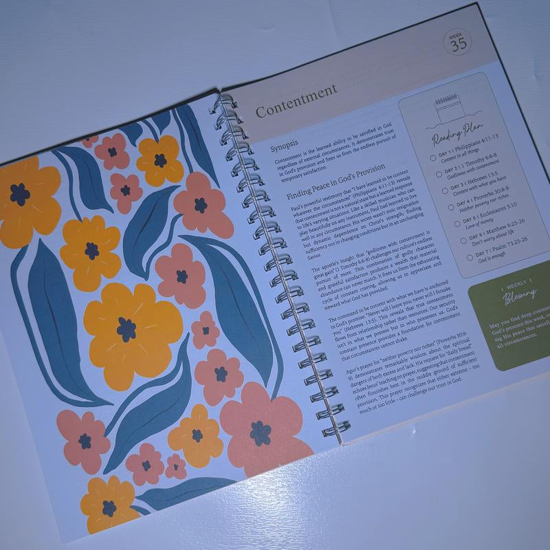 The Study the Bible for 1 Year - 52 Week Bible Journal, Bible Study Book, Personal Organizer, Office Stationery & Supplies, Gift for Women & Men - Kiki of DC Styles Store