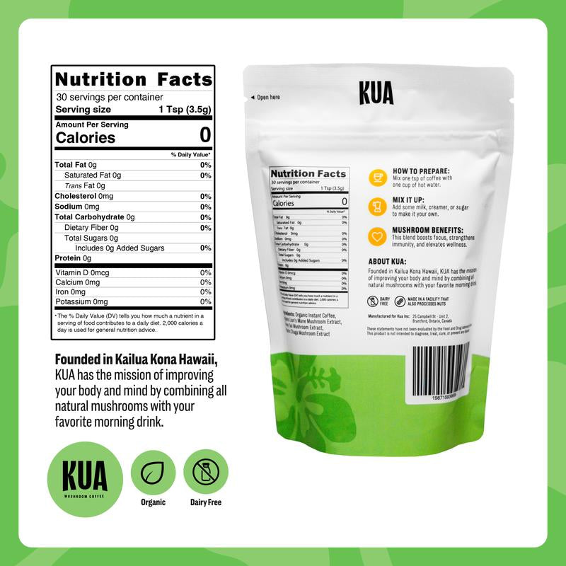 Gut Harmony Organic Adaptogenic Mushroom Coffee | Boost Focus, Gut Health, Immunity & Mood | 30 Servings of Lion's Mane, Turkey Tail & Chaga | Sugar-Free & Zero Calories - Kiki of DC Styles Store