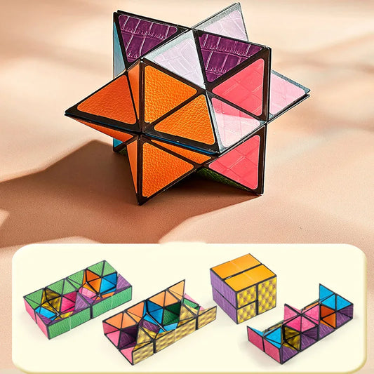 Shape Shifting Box Geometric Changeable Magnetic Magic Cube 3D Decompression Hand Flip Puzzle Kids Reliever Fidget Toy - Kiki of DC Styles Store