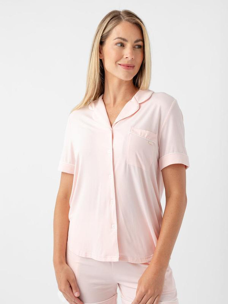 Luxurious Women's Bamboo Stretch-Knit Short Sleeve Pajama Set - Perfect for Cozy Nights! - Kiki of DC Styles Store