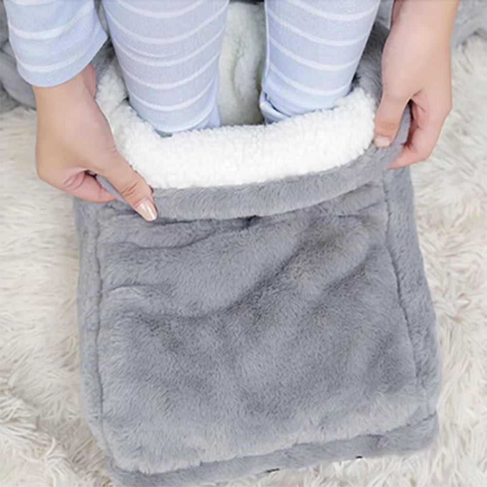 USB Electric Heater Foot Warmer Heated Comfort Fleece Suede Cushion Couple Warm Foot Cover Feet Heating Pads for Home Sleeping - Kiki of DC Styles Store