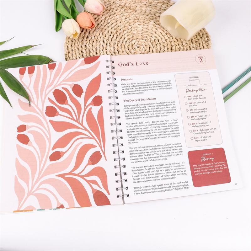 The Bible in a Year 52-Week Study Daily Prayer and Notes Set, Spiritual Journey Gift for Men and Women, Faith-Inspiring Bible Journal - Kiki of DC Styles Store