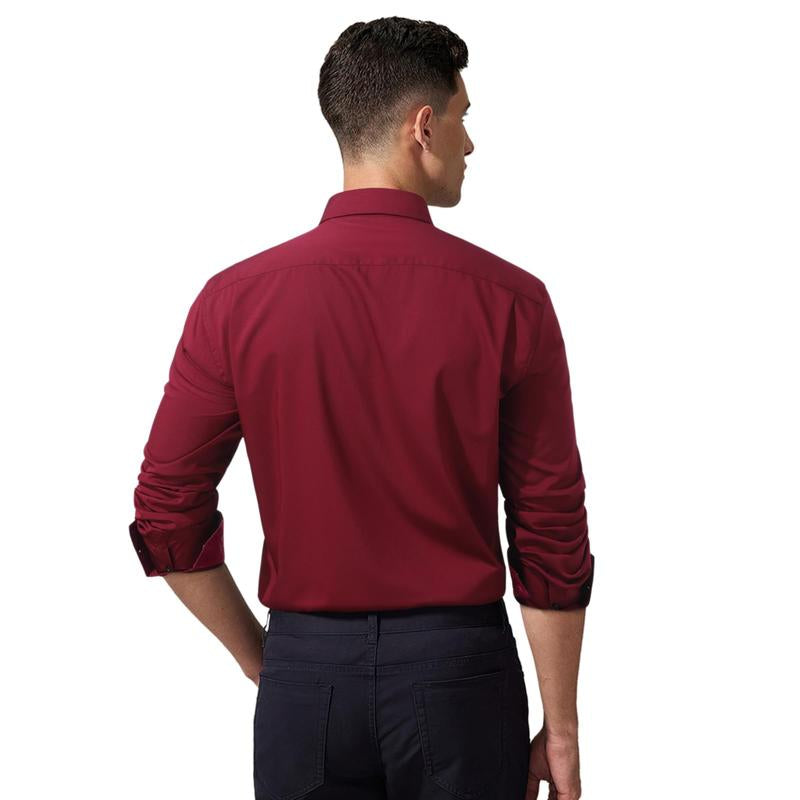 Men'S Dress Shirts Long Sleeve Button down Casual Shirts for Men Inner Contrast Formal Business Tuxedo Wedding Shirt