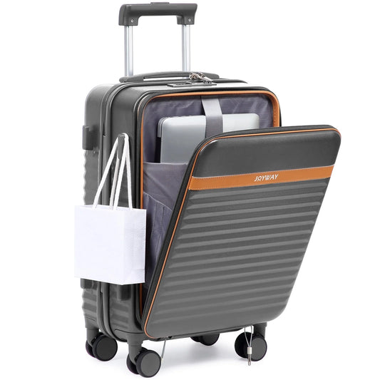Front Opening Cover Carry-On Luggage Side Hooks TSA Lock Spinner Wheels YKK Zippers