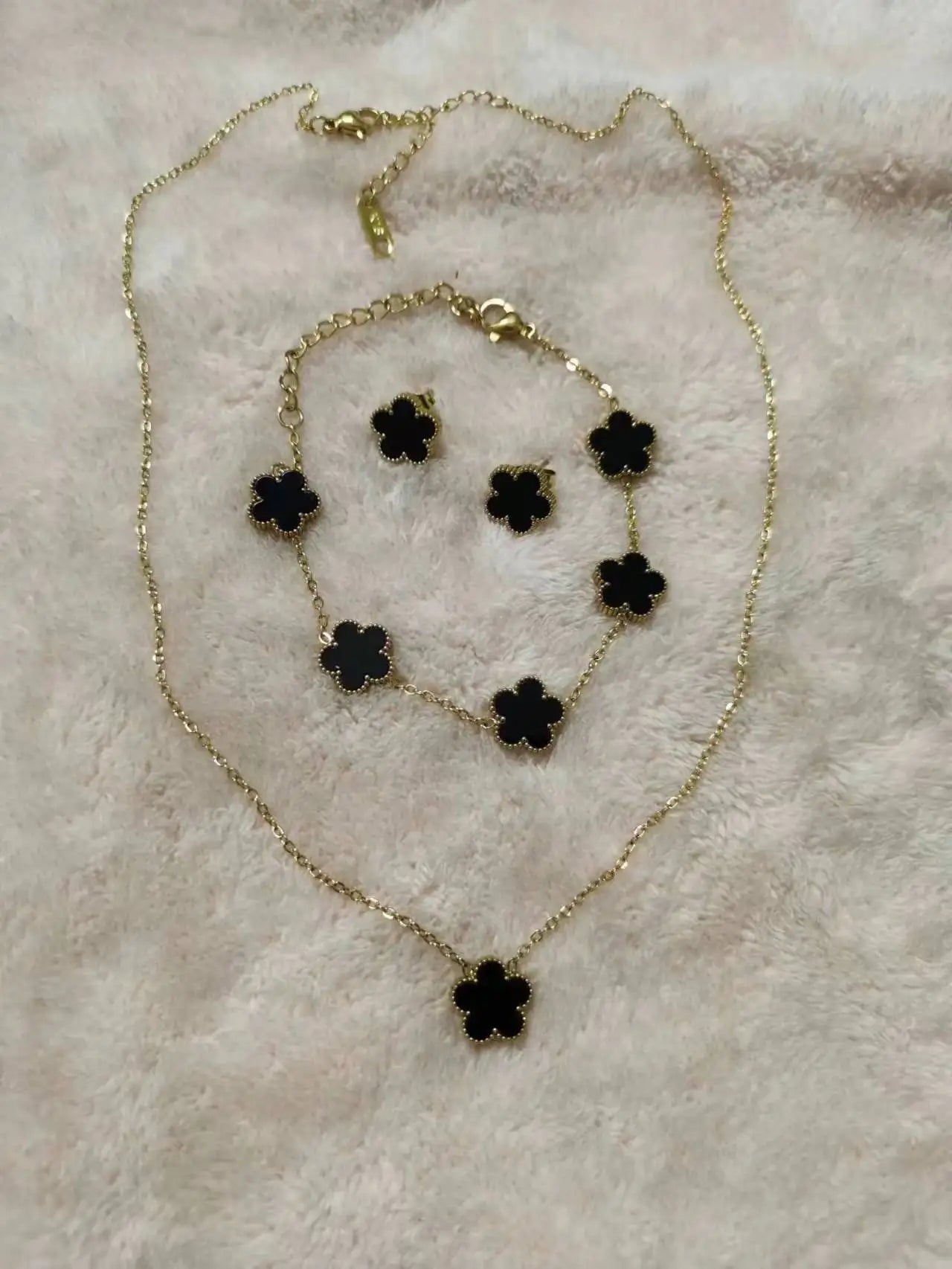 Stainless Steel Hot Selling New Plant Clover Adjustable Bracelet Five Leaf Flower Shell Acrylic Single Sided Jewelry for Women - Kiki of DC Styles Store