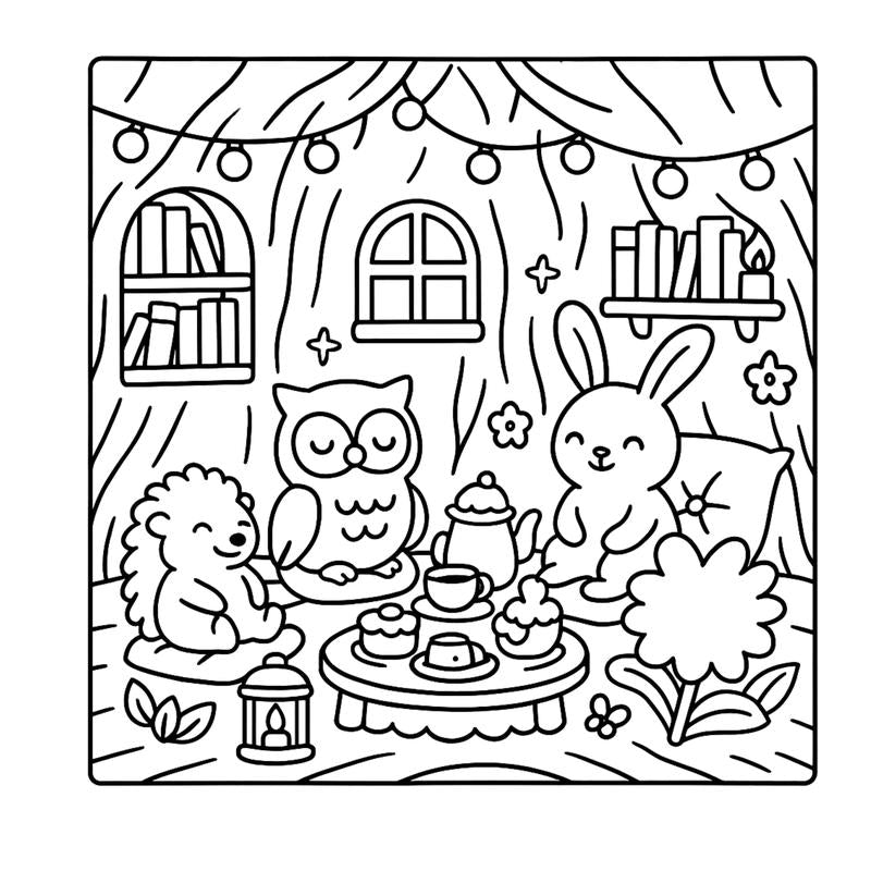 Cuddle Buddies Cute & Comfy Coloring Book for Adults Teens with Bold Easy Simple and Big Designs Artistic Guide 80 Illustrations - Kiki of DC Styles Store