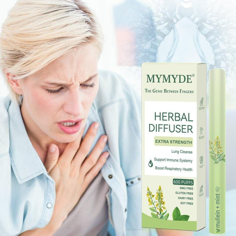 MYMYDE Thyme and Mint Extracts for Lung Detoxification and Oral Air Freshening, Herbal Diffusion Pen Relaxation Stick Solution Plant-Based Diffusion Pen with Mint Thyme - Kiki of DC Styles Store